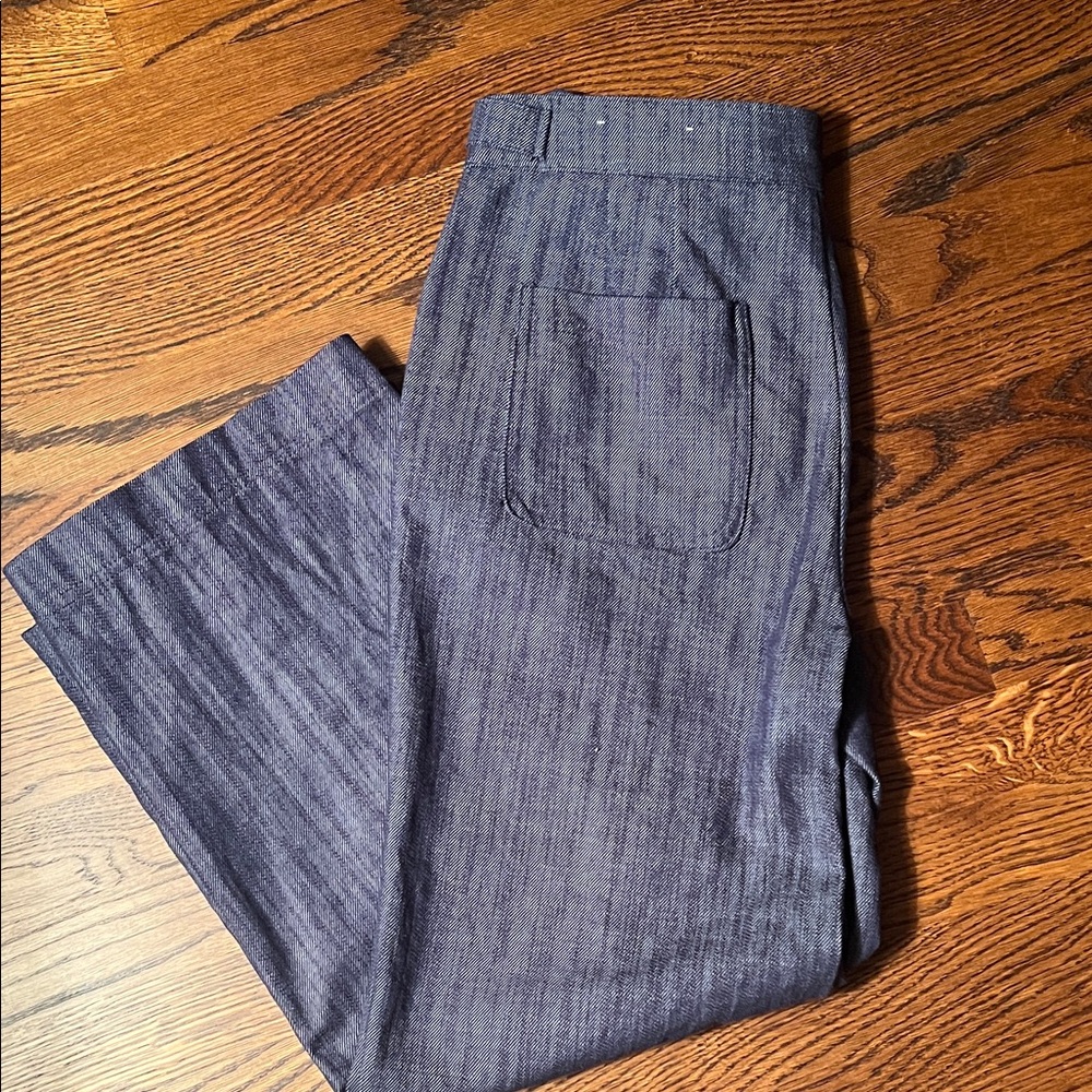 LOFT Deep Blue Wide-Leg Pants - Picture 7 of 7